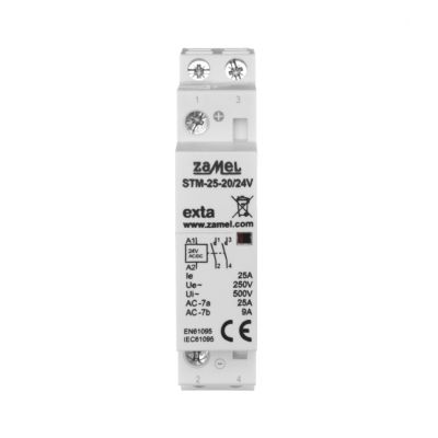 Stycznik modułowy instalacyjny 25A 2xNO 24V AC/DC TYP: STM-25-20/24V ZAMEl (EXT10000289-WUN)